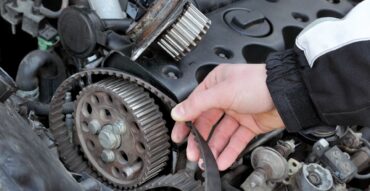 car engine showing cam belt timing belt